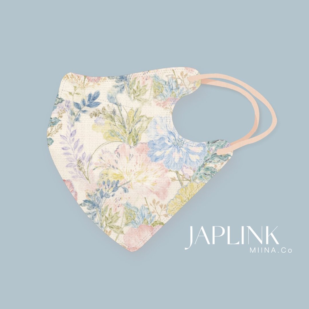 【标准】JAPLINK HEPA 高科技水驻极 立体医疗口罩 - 初绽浮光 - 口罩 - 聚酯纤维 蓝色