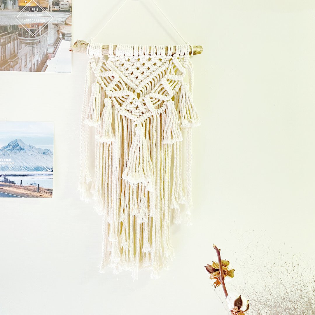 Macrame 漂流木挂毯挂饰【 Macrame wall hanging  】 - 摆饰 - 棉 