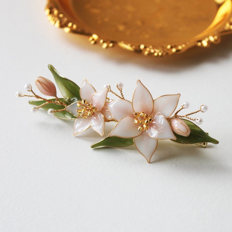 【百合花发夹】 百合花 手工铜线树脂  发夹 发饰 - 发饰 - 树脂 多色