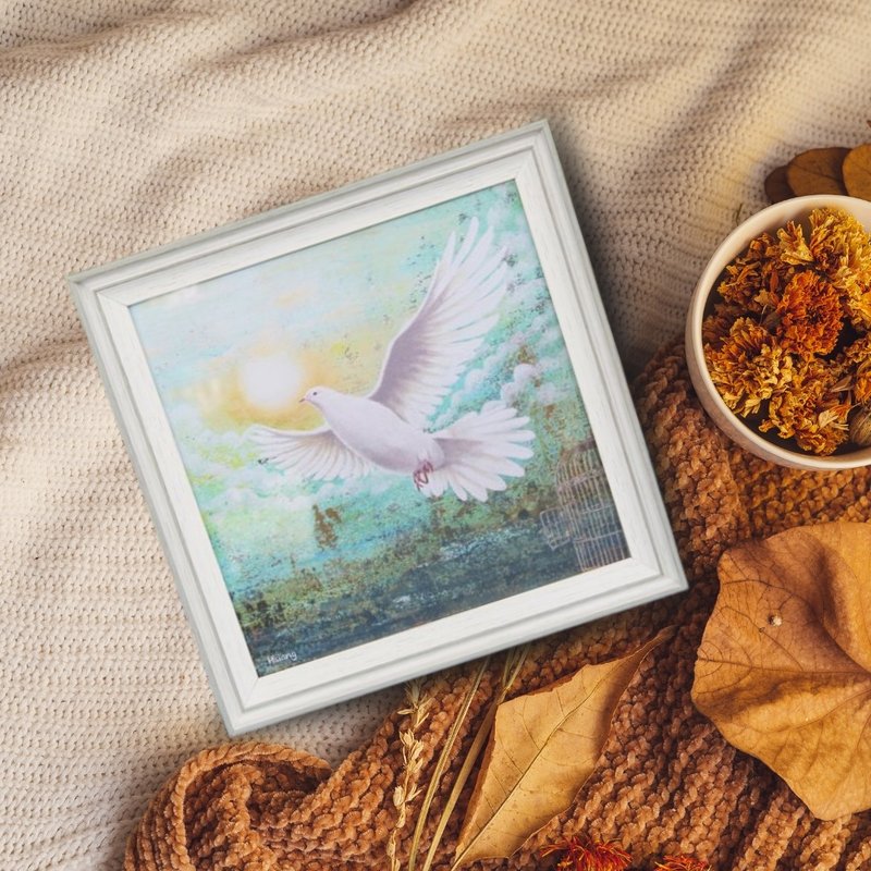 正方福音画 主的灵叫我们得自由 - 摆饰 - 其他材质 多色