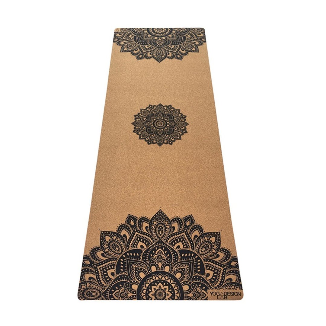 【Yoga Design Lab】Cork Mat 软木瑜珈垫 3.5mm - Mandala Black - 瑜珈垫 - 软木/水松木 卡其色