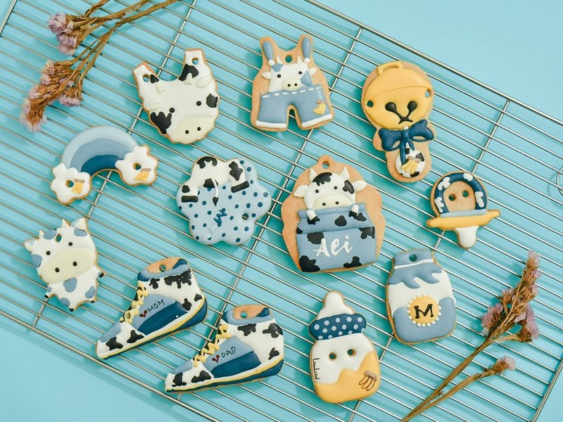 牛宝宝 收涎饼干 糖霜饼干 男孩版 - 手工饼干 - 新鲜食材 