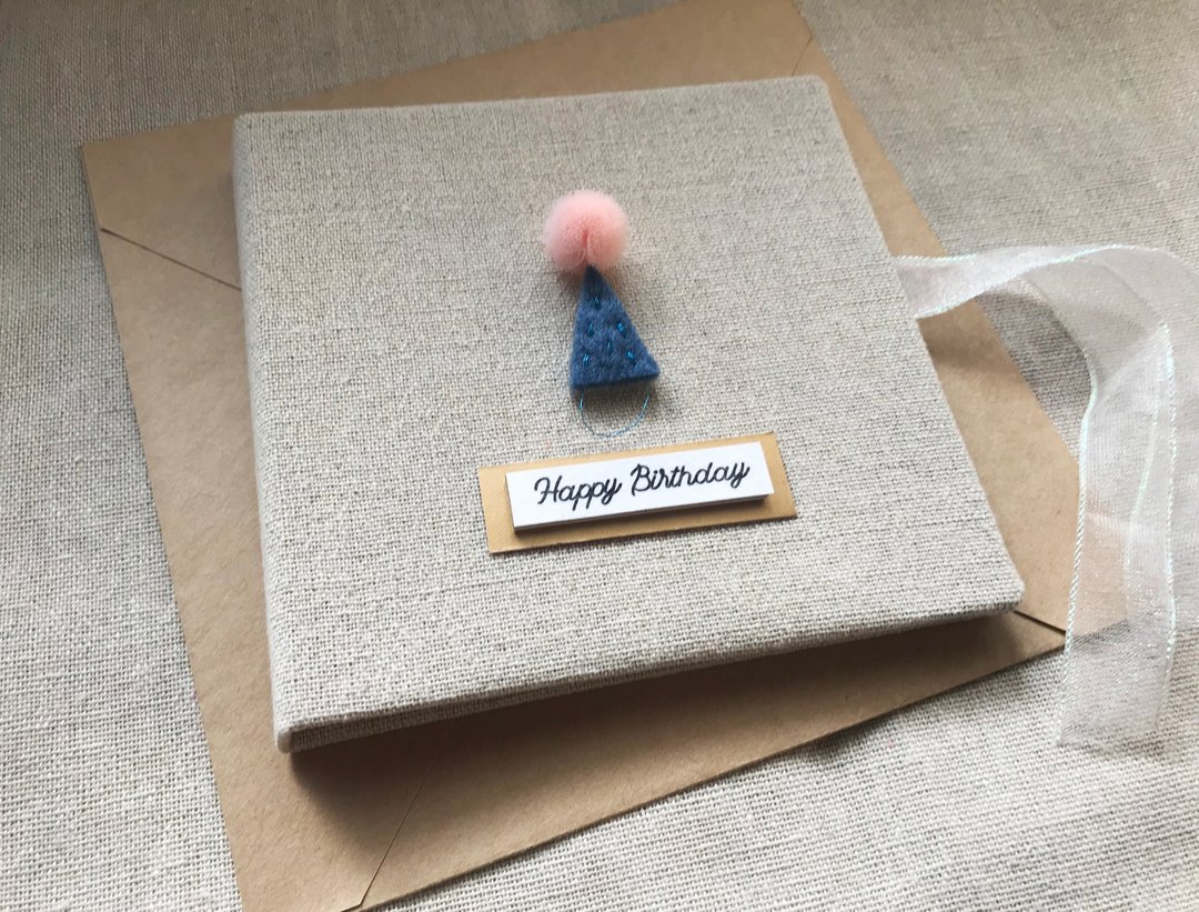 小小生日帽的祝福 | 手工卡片| 生日卡| Handmade Birthday card - 卡片/明信片 - 其他材质 多色