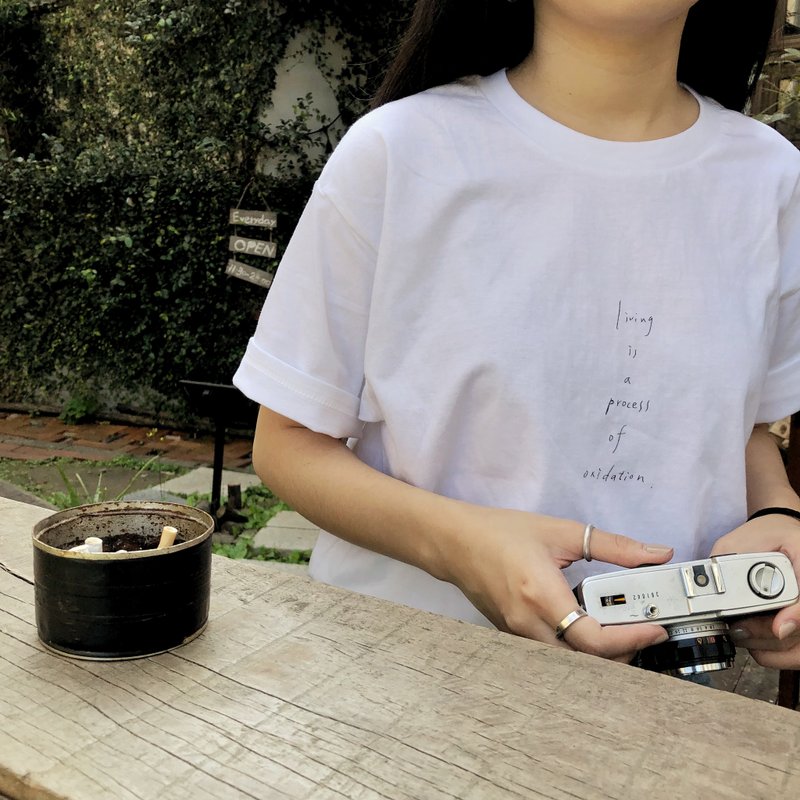 oxidation氧化/t-shirt 上衣 - 女装 T 恤 - 棉．麻 白色
