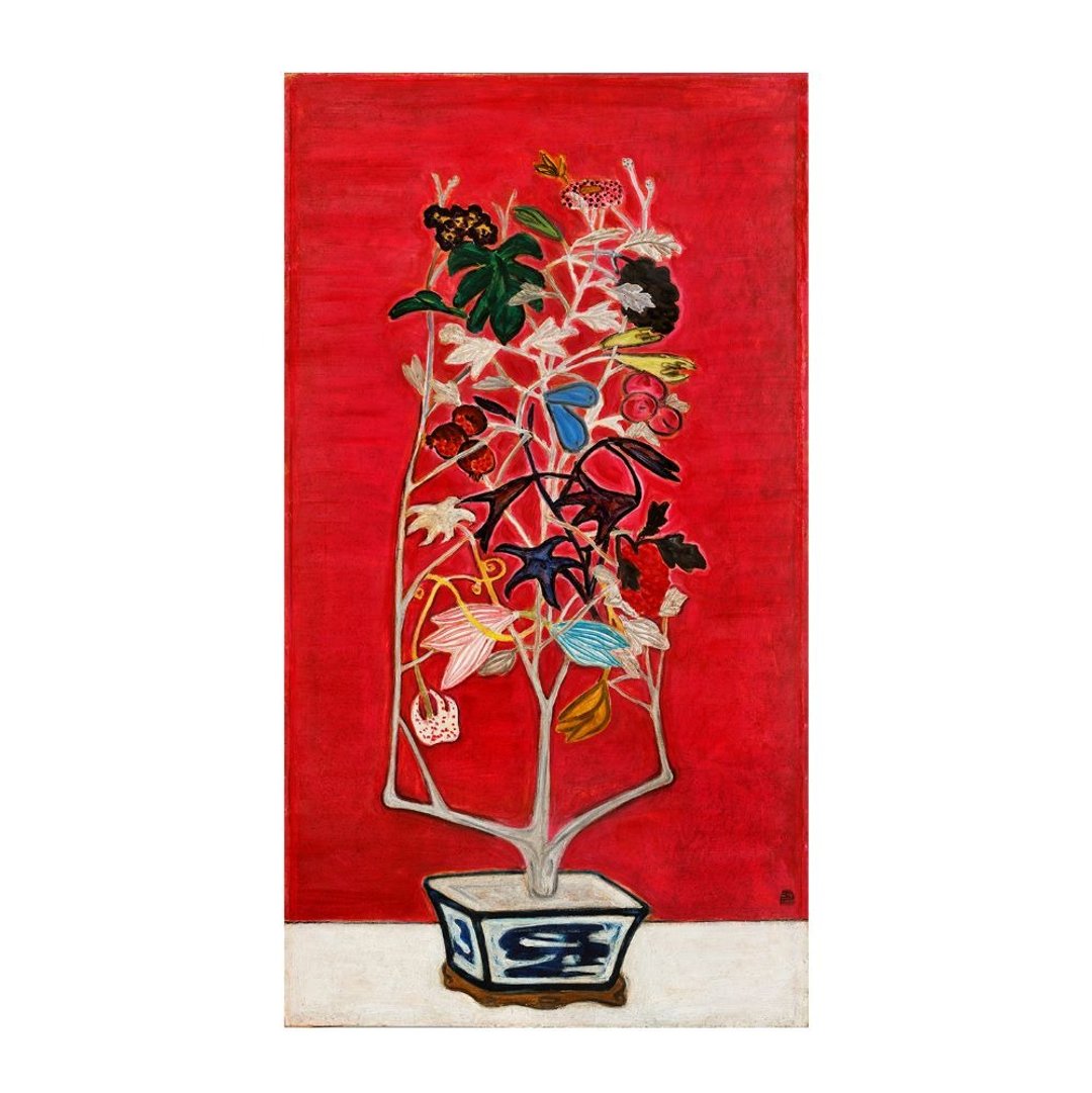 【艺术挂画】 盆栽 / 常玉 - 海报/装饰画/版画 - 木头 金色