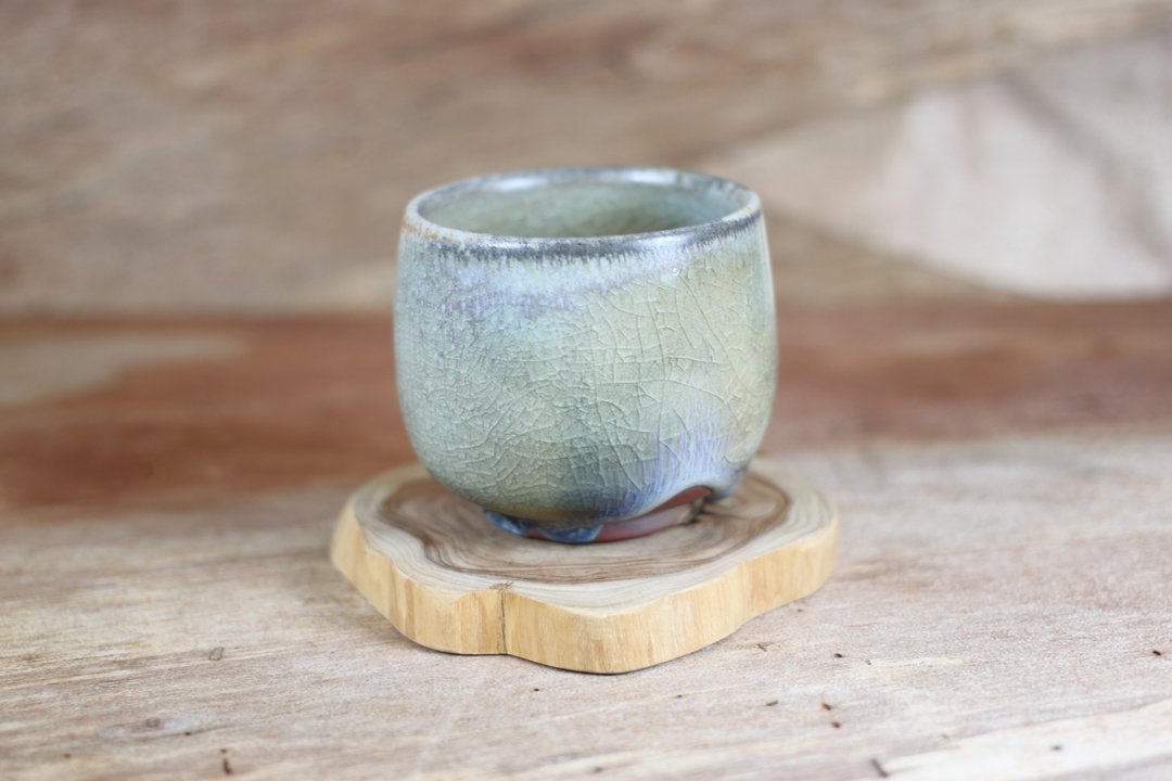 【毕业谢师礼】开片钧窑 柴烧茶杯 名家叶敏祥手工作 - 茶具/茶杯 - 陶 