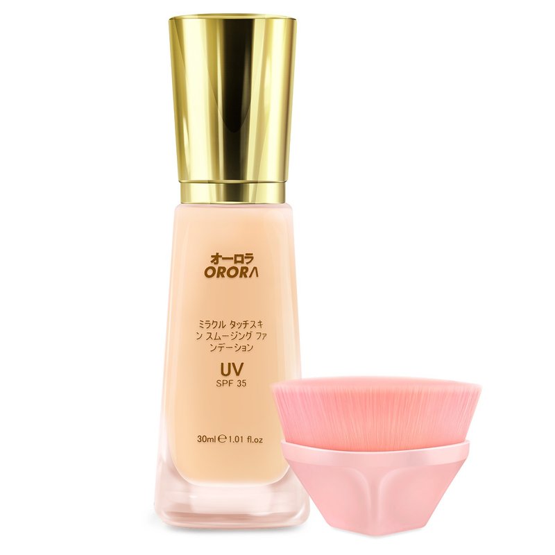 日本ORORA奇迹亲肌柔滑粉底液 (SPF 35+) + 送粉底液扫 - 底妆 - 其他材质 