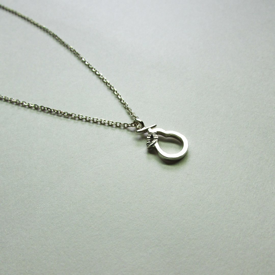 pomelo necklace_柚子项链 | 925纯银 限量 设计师手作 - 项链 - 银 银色