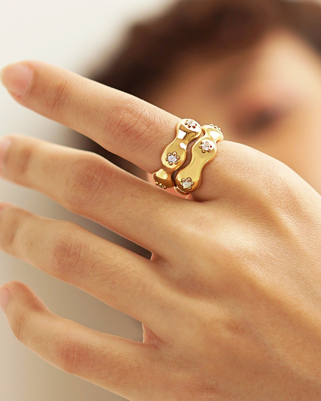 【雙 11 限定】 Crown Signet Ring (Freesize 49-58EU ) - 戒指 - 纯银 金色