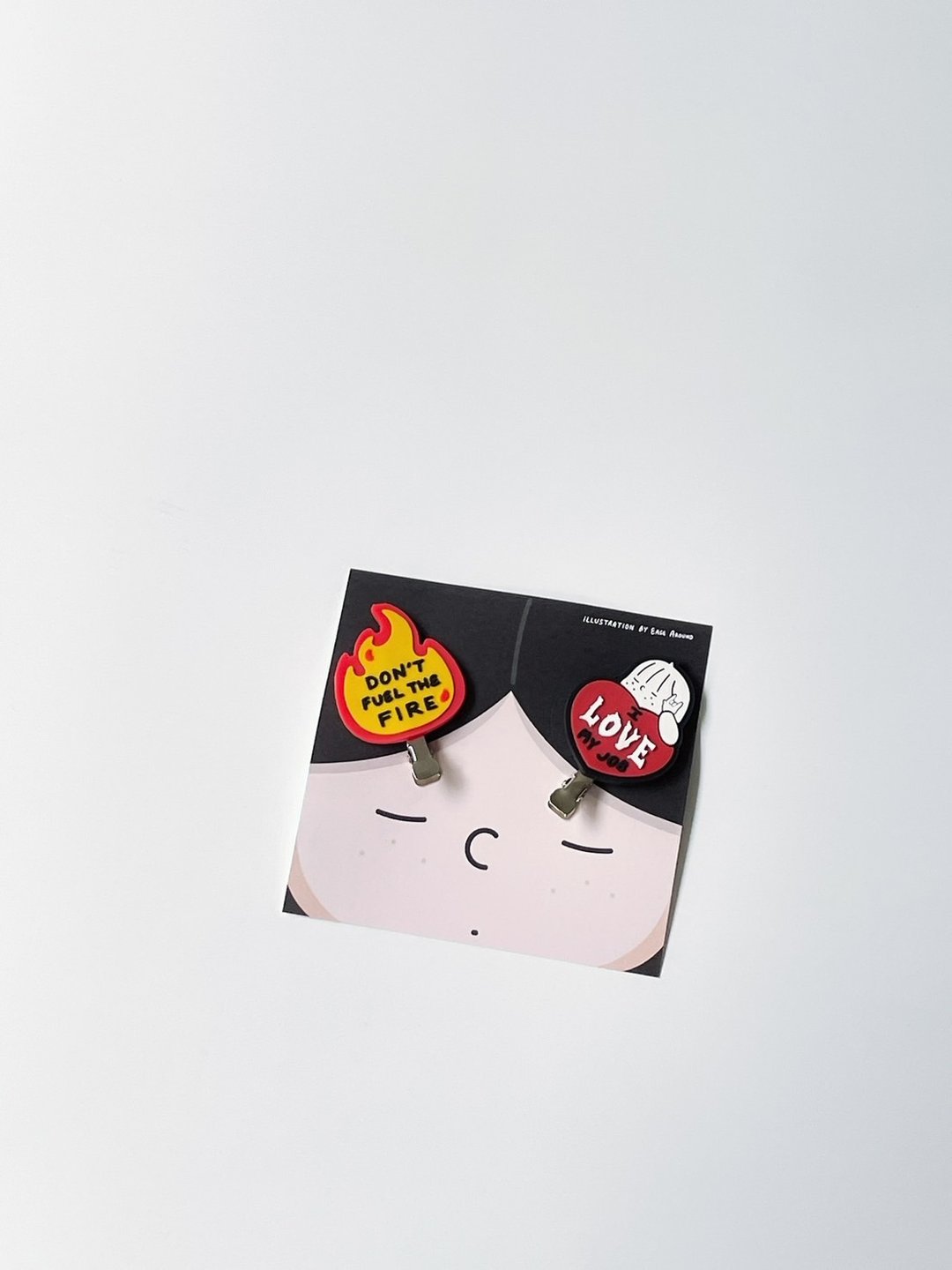 发夹 - 我爱我工作 & 别火上加油 - 发带/发箍 - 橡胶 红色