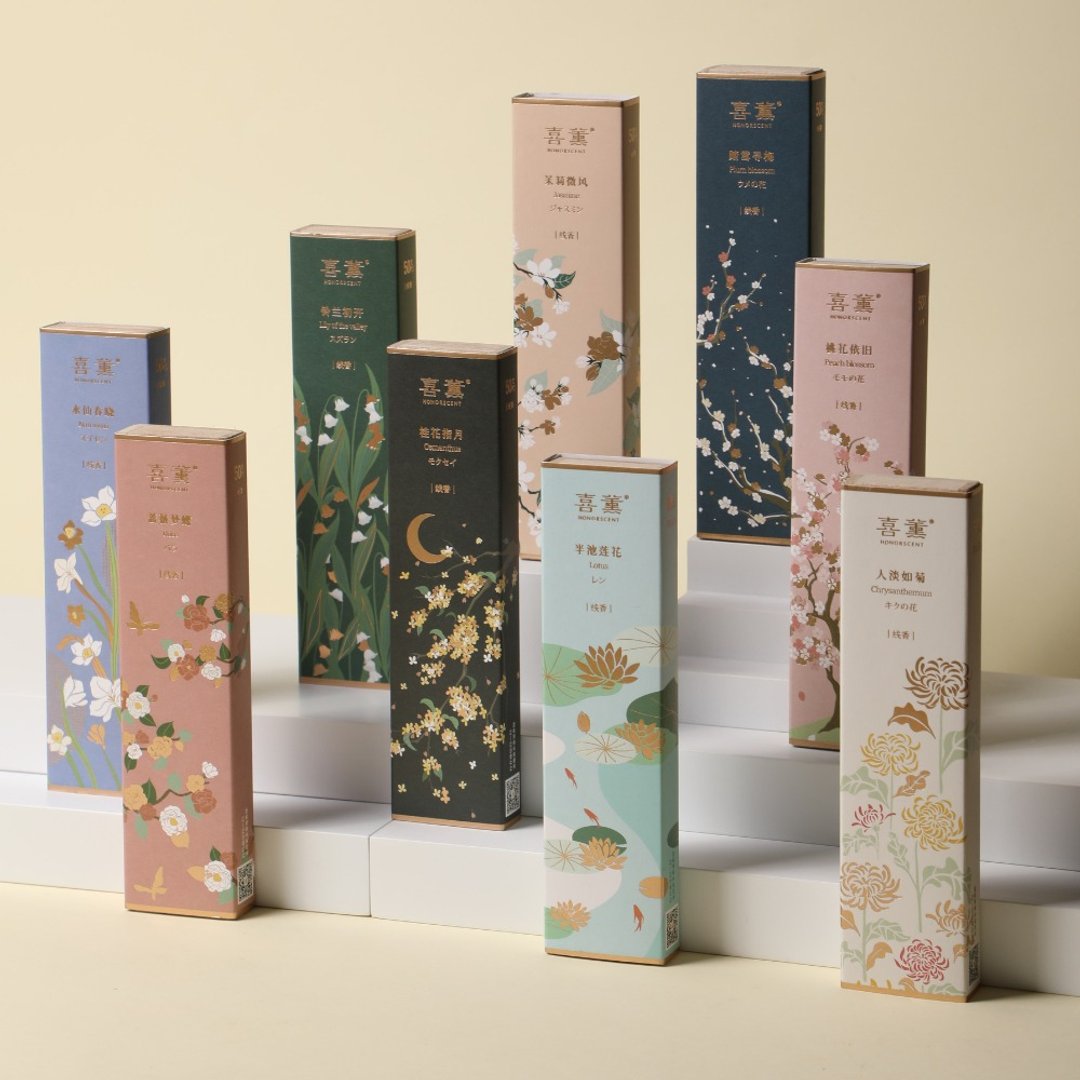【锦花系列】天然花调线香│新年抽奖交换礼物 妈妈爸爸生日礼物 - 香薰/精油/线香 - 植物．花 