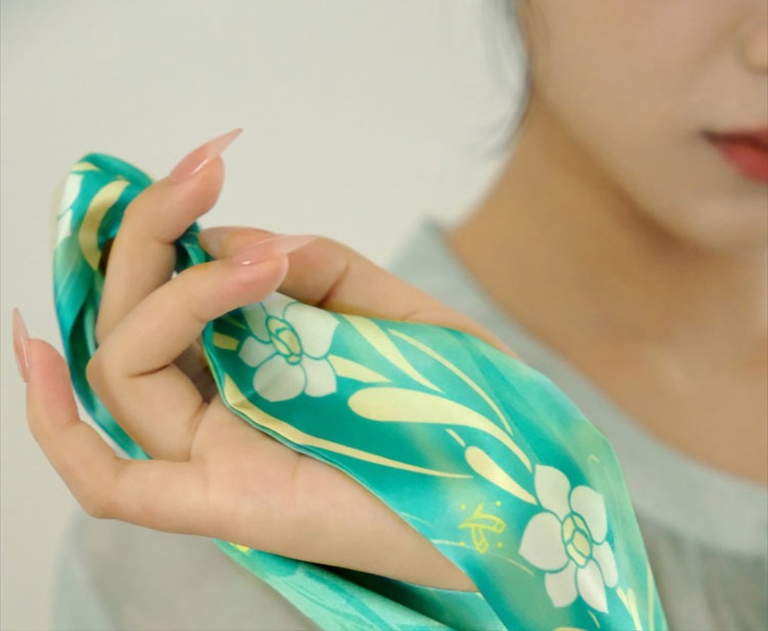 【 神仙骨水仙】新中式复古 汉服礼物丝巾 - 丝巾 - 聚酯纤维 多色