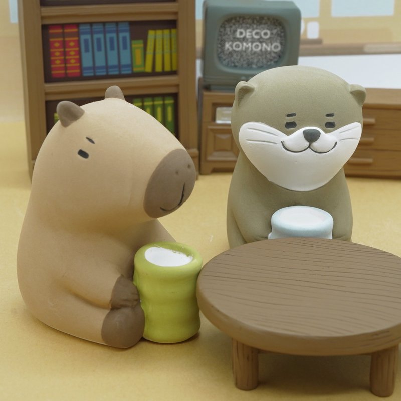 日本Decole 自然香薰座 - 动物茶道 - 香薰/精油/线香 - 陶 多色