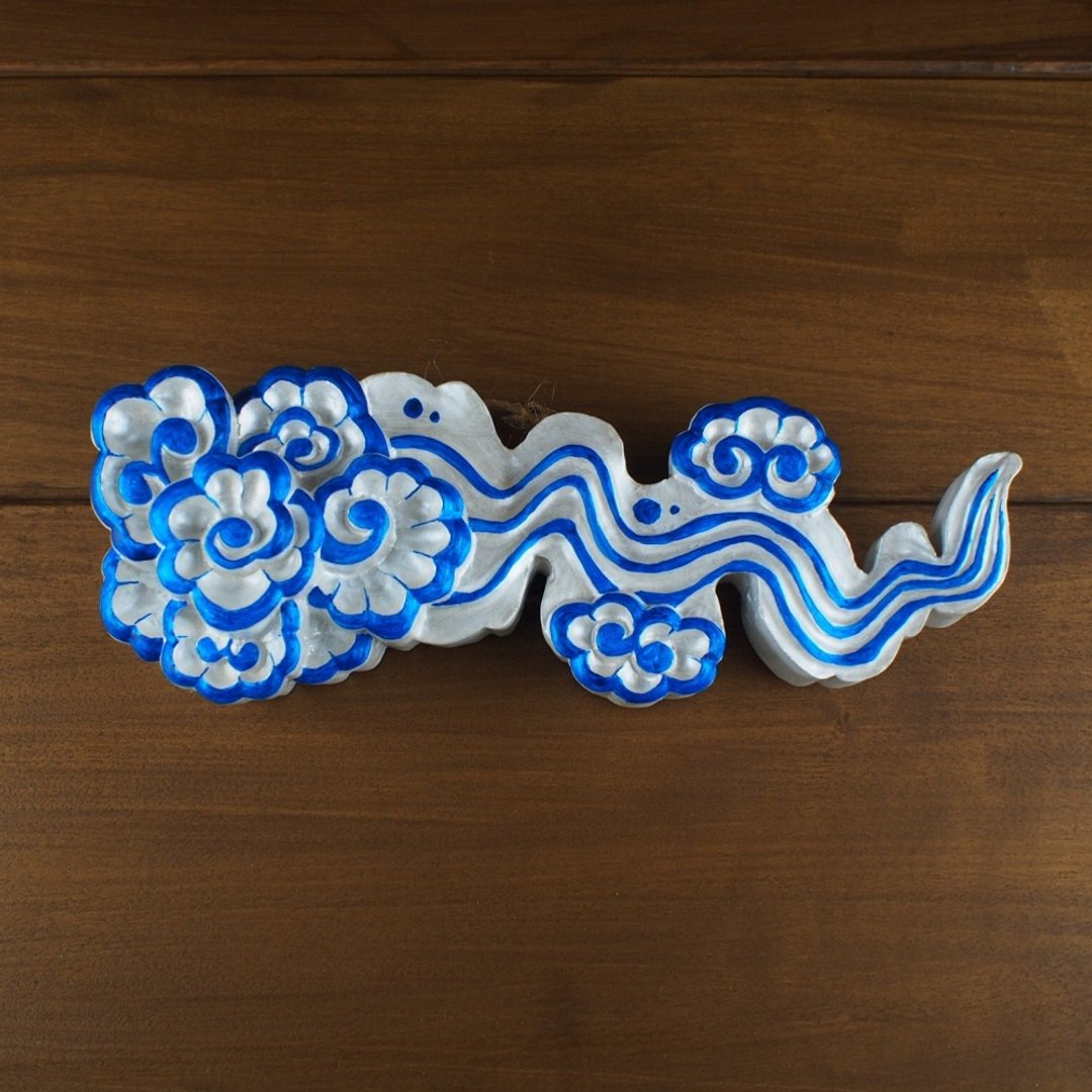 Yakumo Cloud Wall Pocket (Pottery version) - 置物架/篮子 - 树脂 蓝色