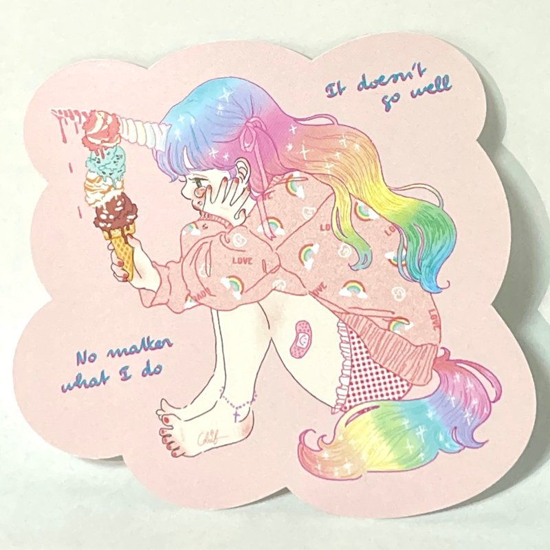 明信片成型 - 卡片/明信片 - 纸 粉红色