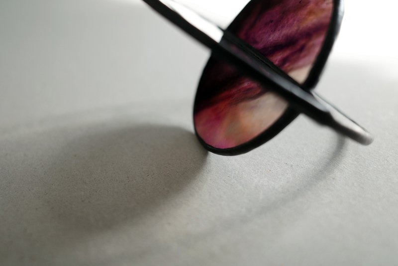 曳星/玻璃名片架/摆饰/镶嵌玻璃/紫 - 名片架/名片座 - 玻璃 多色