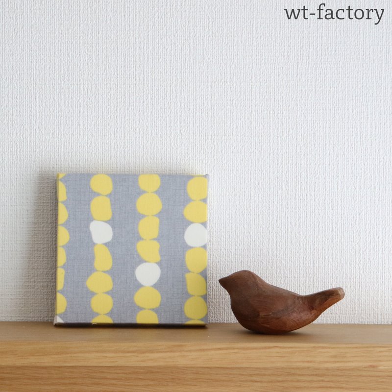 12x12cm ファブリックパネル 【石ころ グレー】 - 墙贴/壁贴 - 棉．麻 白色