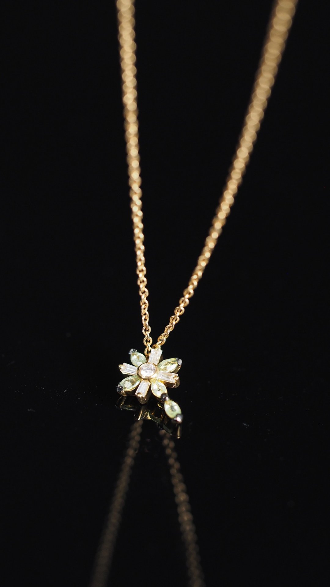 18K金山中百合项链 Lily of the Valley Diamond Necklace - 项链 - 贵金属 