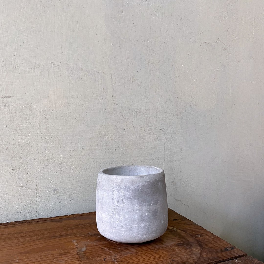 【盆器】水泥小圆瓮盆(9.5cm*9.5cm*9.5cm) - 花瓶/陶器 - 水泥 灰色