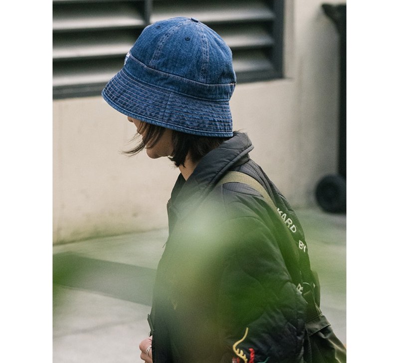 NON STOCK 牛仔渔夫帽 盆帽 洗水丹宁 遮阳 男女款 Bucket Hat - 帽子 - 棉．麻 