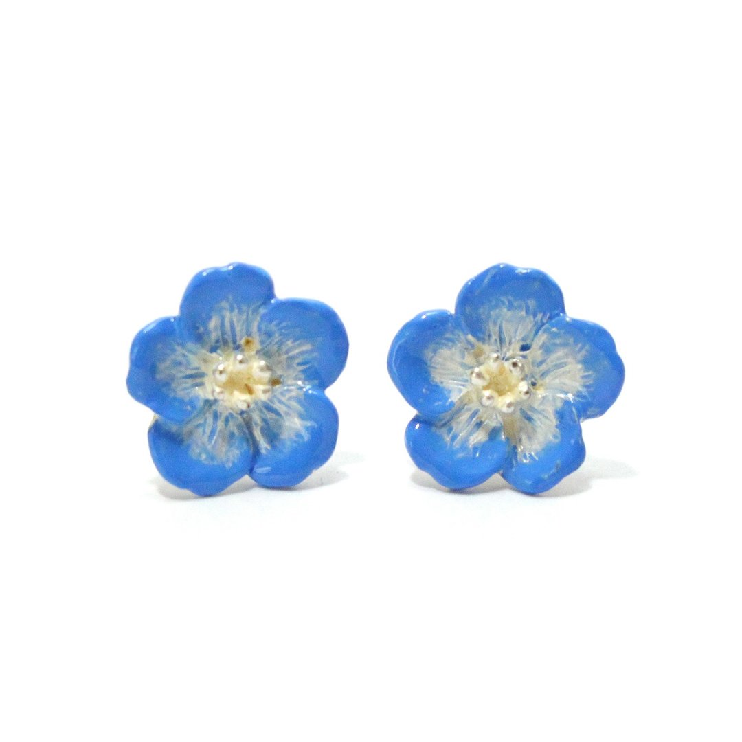 Nemophila Nemophila / Earrings PA422 - 耳环/耳夹 - 其他金属 蓝色