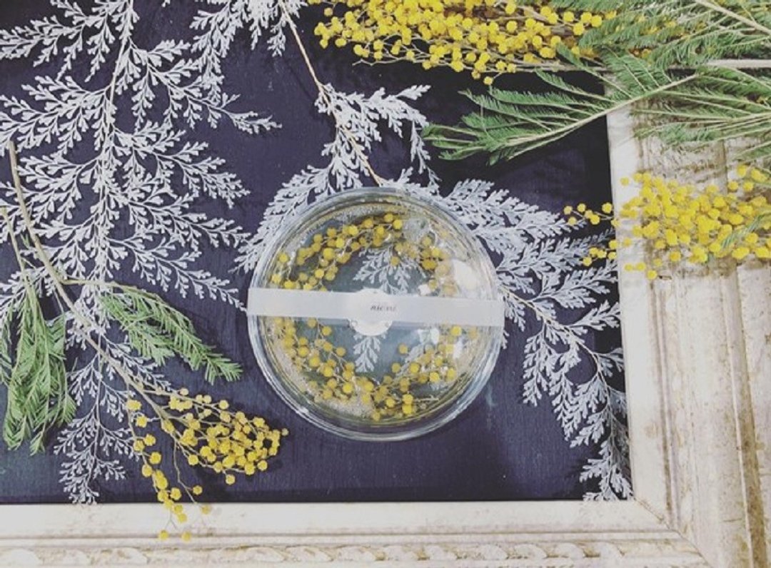 [Mimosa wreath candle, seasonal, 100% mimosa essential oil] - 蜡烛/烛台 - 其他材质 