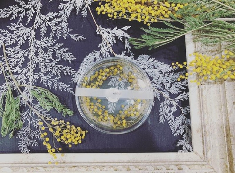 [Mimosa wreath candle, seasonal, 100% mimosa essential oil] - 蜡烛/烛台 - 其他材质 