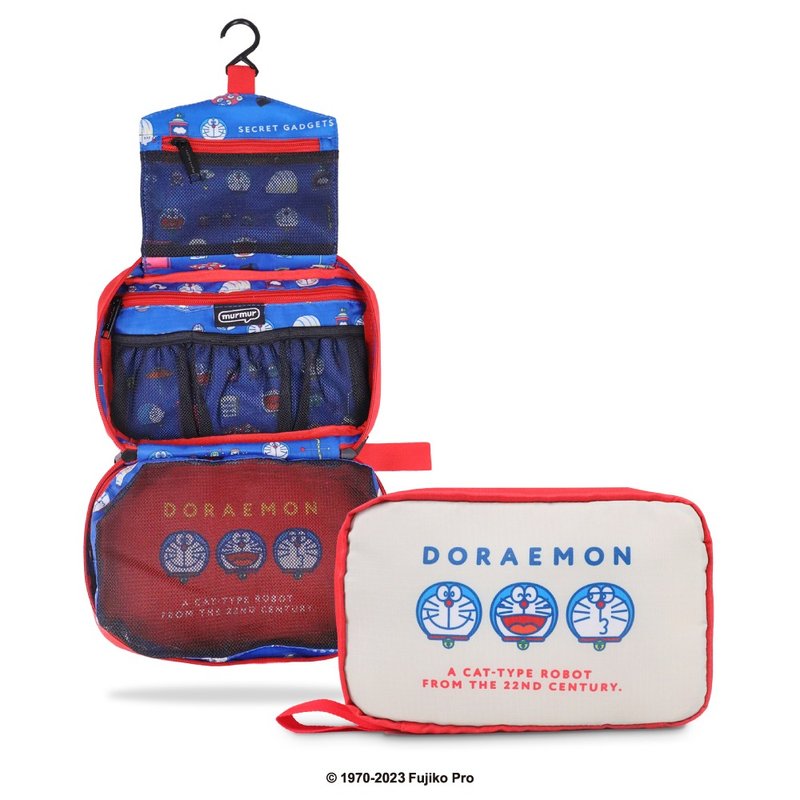 murmur旅行收纳三折盥洗包 | 哆A梦(表情) - 化妆包/杂物包 - 聚酯纤维 红色