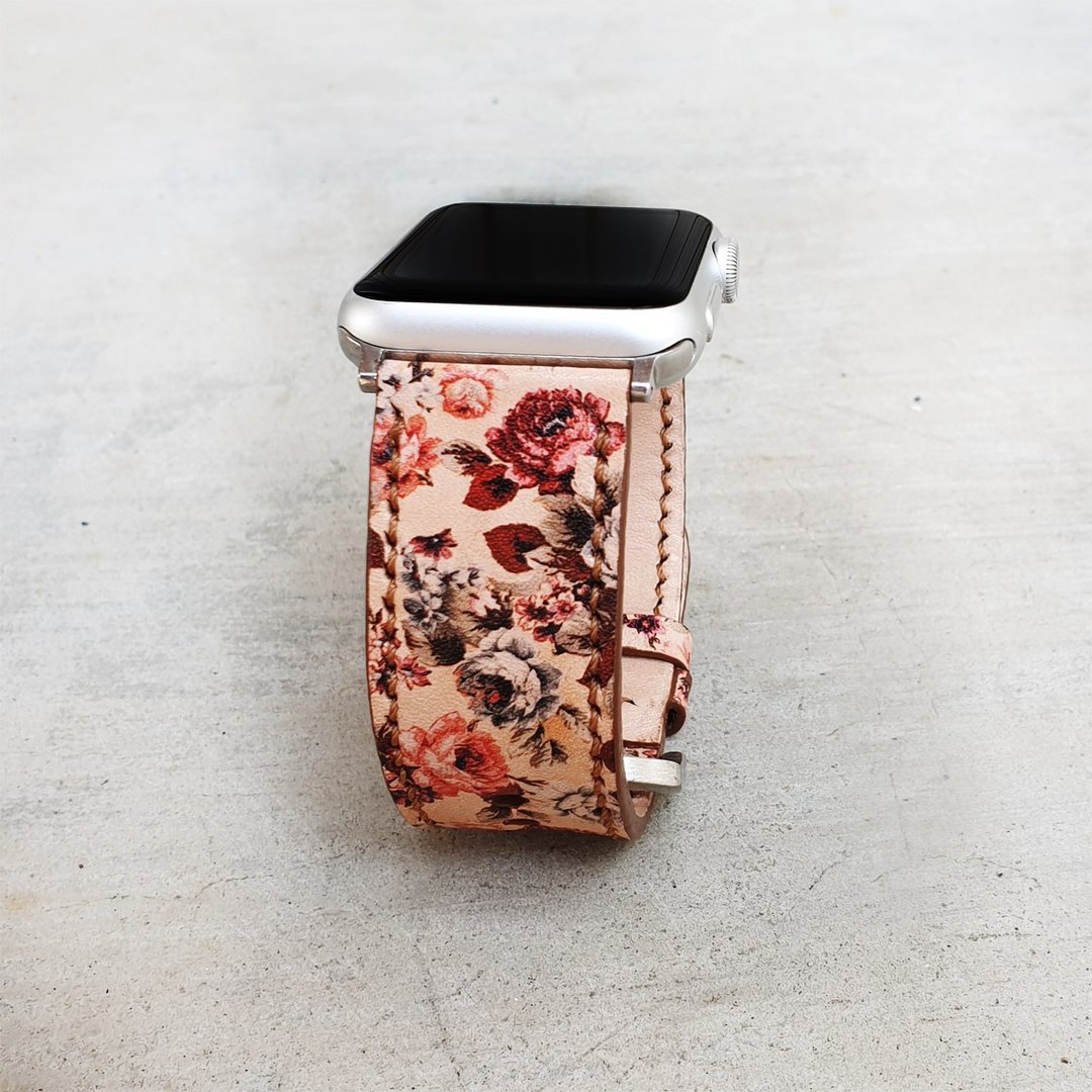 Apple Watch Band 38mm 42mm 40mm 44mm, HandStitched Handmade - 表带 - 真皮 卡其色