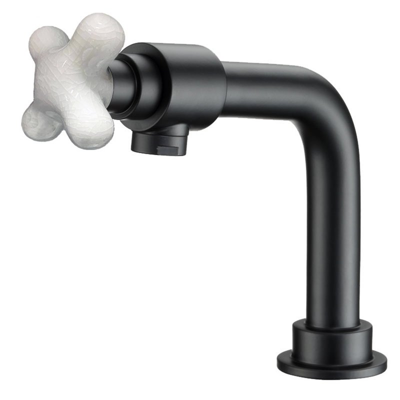 Colorful Artistic Ceramics陶瓷工艺裂釉白 黑色单孔水龙头 - 卫浴用品 - 其他材质 白色