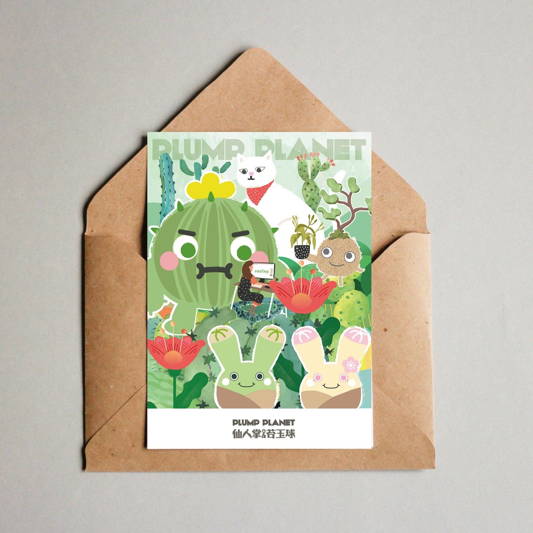 【Plump Planet Friends 名信片】绿野仙踪 - 卡片/明信片 - 纸 多色