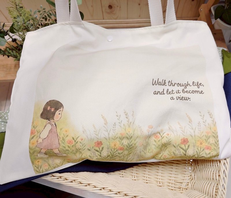 爱心公益定制品 - 漫步花间棉布包 - 手提包/手提袋 - 棉．麻 多色