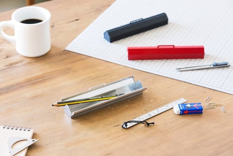 Perrocaliente BENDIN 随身笔盒 - 红色 / 银色 - 铅笔盒/笔袋 - 其他金属 银色