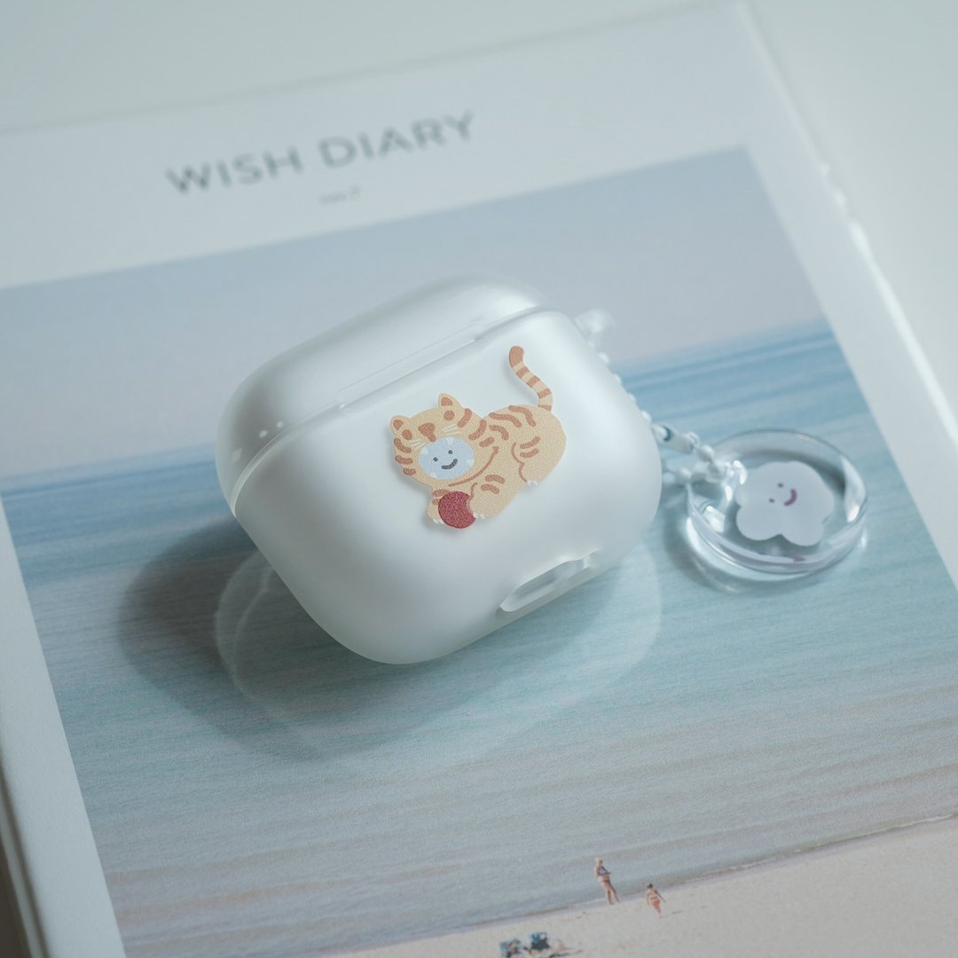 微笑虎喜宝-AirPods1/2/3/Pro 耳机保护套 韩国连体耳机壳 - 耳机收纳 - 塑料 透明