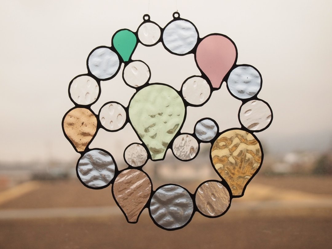 Balloon: San catcher, stained glass - 墙贴/壁贴 - 玻璃 多色