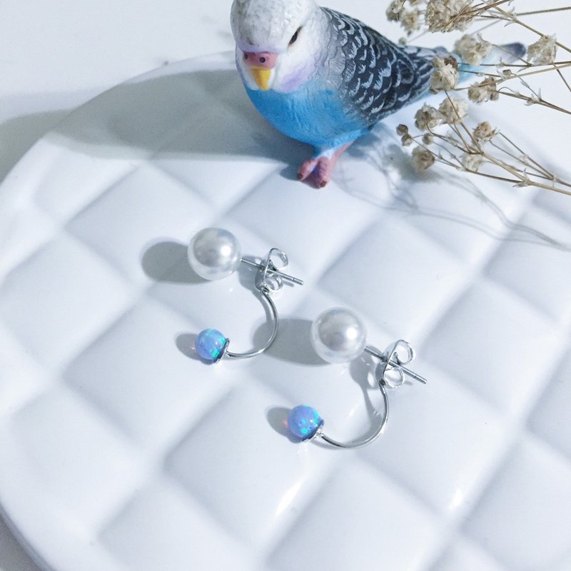 kyoto opal 京都オパール 好烦小姐 - 耳环/耳夹 - 宝石 蓝色