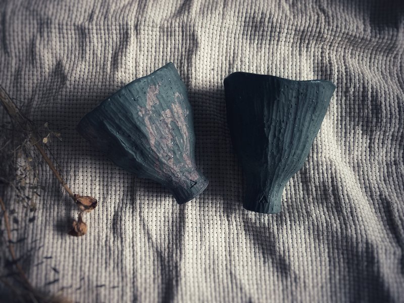 宴会盛放茶酒花杯・品茶杯・小酒杯・对杯  / 沼泽蓝 / - 酒杯/酒器 - 陶 绿色
