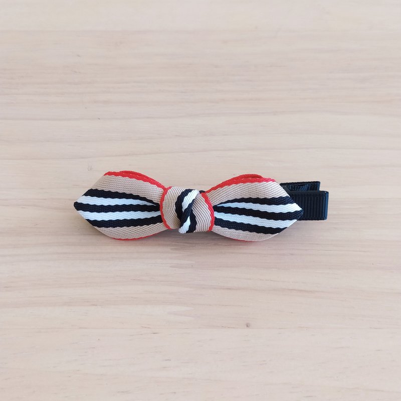 经典横条纹领结发夹 - 发饰 - 其他材质 多色