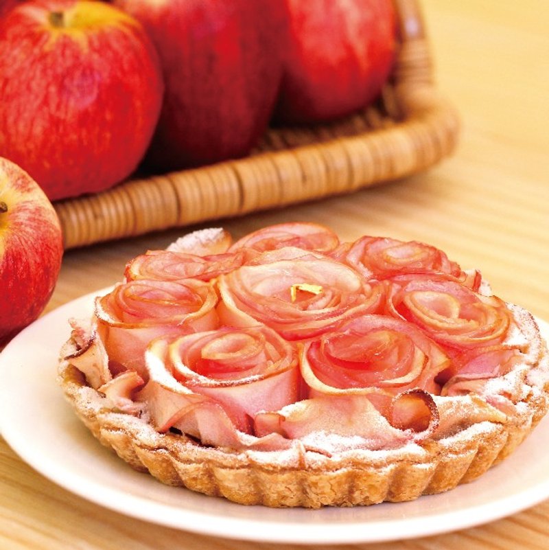 【限量10份，母亲节5/8前可到货，中午12点开卖】★ 6寸 花爱妈咪苹果派★ 新鲜苹果手工制作苹果花 X 酥脆苹果塔皮与杏仁馅、切丁肉桂苹果内馅，献给妈咪最好的母亲节蛋糕~ - 咸派/甜派 - 新鲜食材 红色