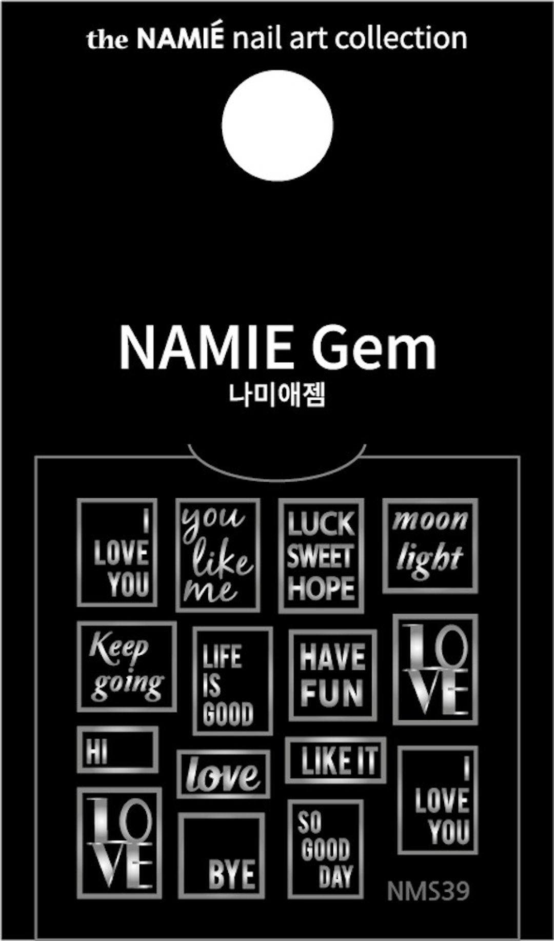 【专业用】NAMIE Gem 美甲装饰艺术贴纸 Normal Metallic 39 - 指甲油/指甲贴 - 纸 金色