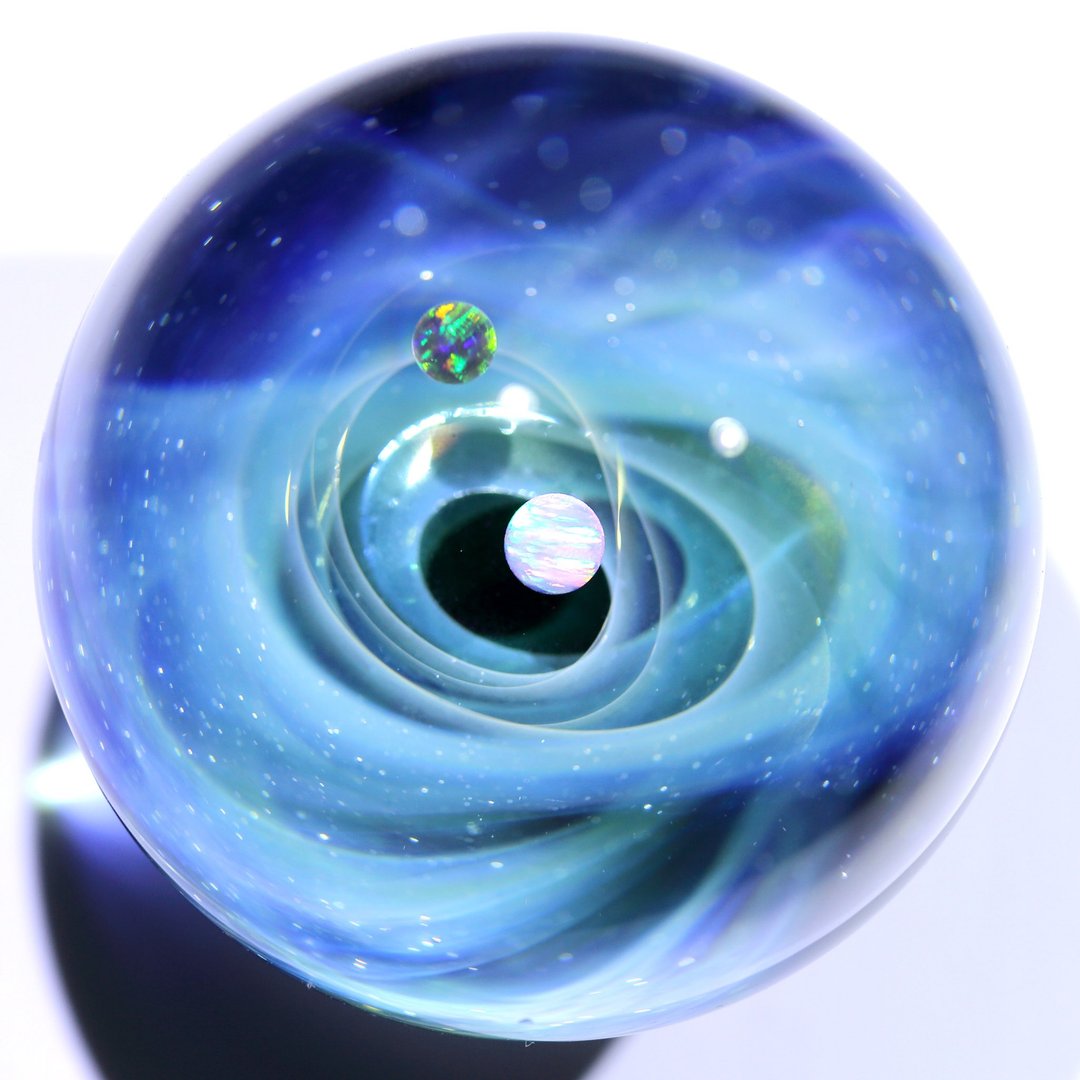 50mm 宇宙玻璃球摆设 no.M154 - 摆饰 - 玻璃 蓝色