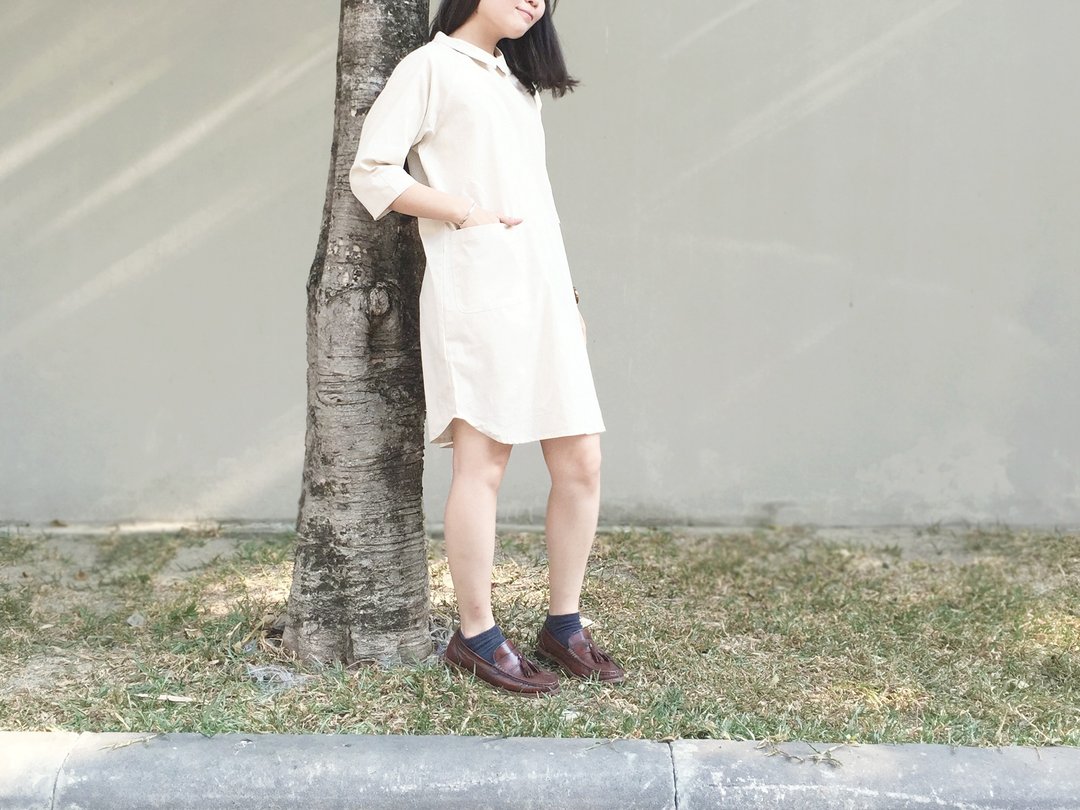 Nobi Dress : Vanilla - 洋装/连衣裙 - 其他材质 白色