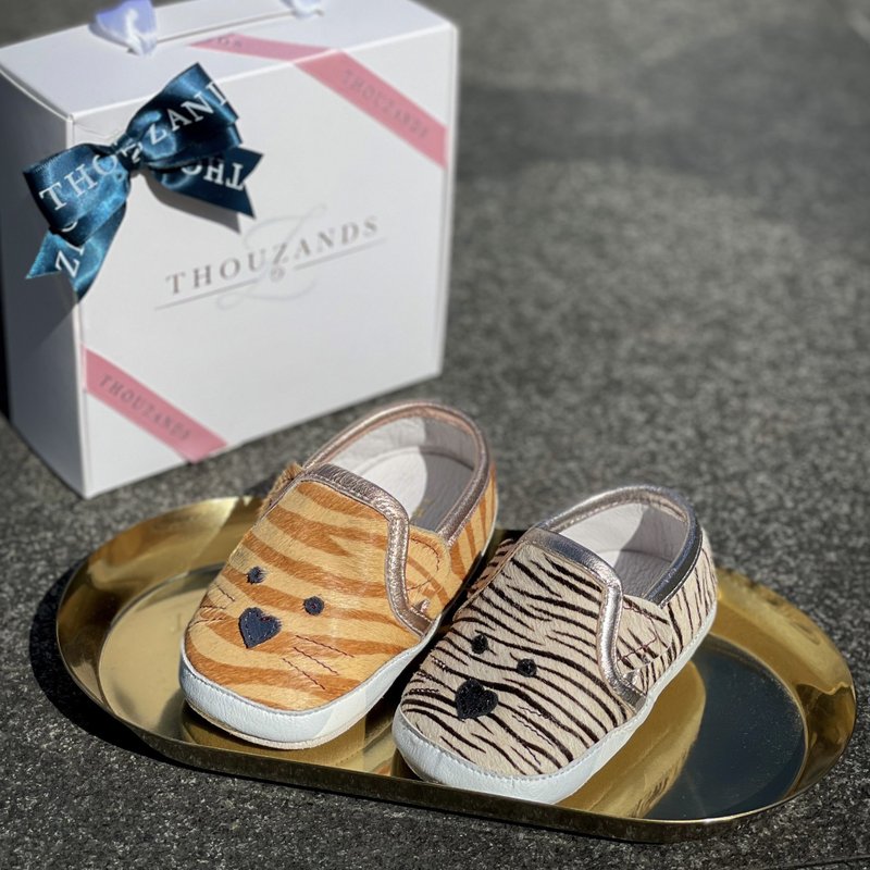 虎虎生丰婴儿鞋 / 手工学步鞋 / 定制烙印 / 订制 / 礼物 - 婴儿鞋 - 真皮 多色