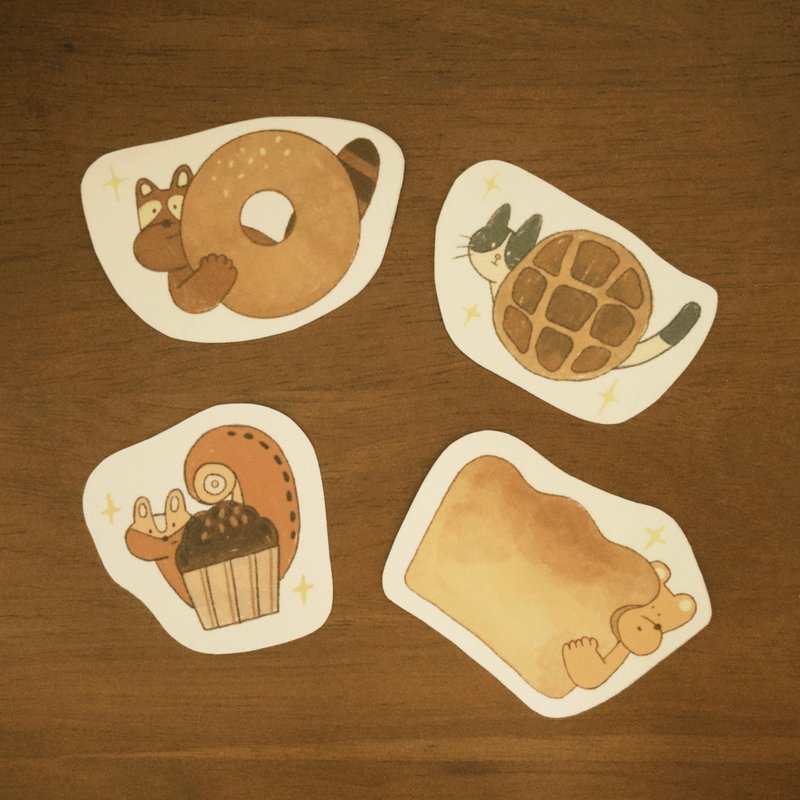 面包动物 | 防水大贴纸 - 贴纸 - 纸 多色