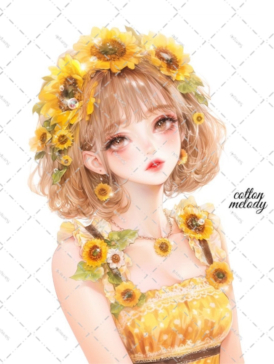original sticker no.5862 人物贴纸 原创贴纸 人物贴纸 女孩贴纸 原创人物贴纸 - 贴纸 - 纸 