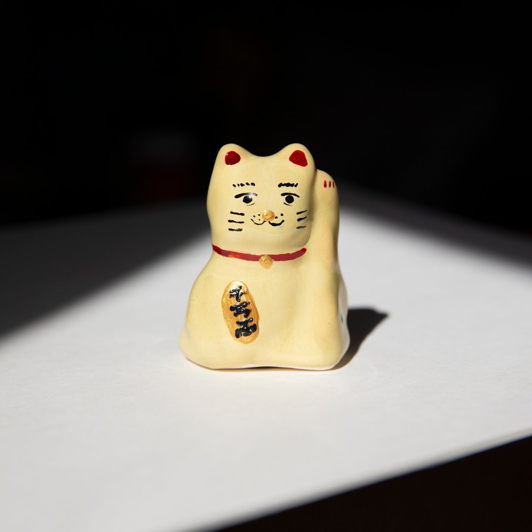 街头开运招财猫-小黄 - 摆饰 - 陶 黄色