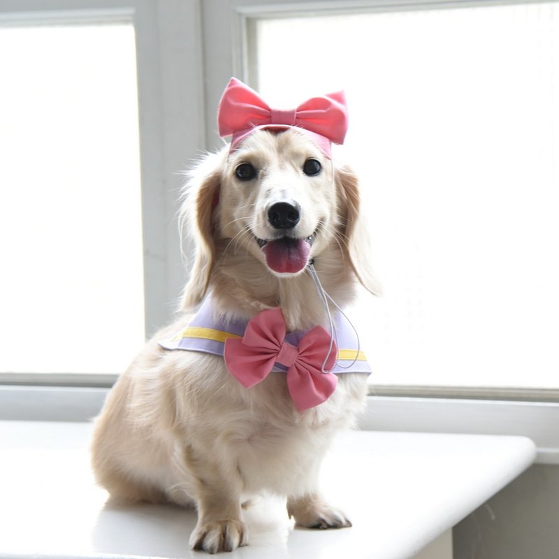 来自汪喵星球的黛丝海军领-呱呱呱**附发带+蝴蝶结**【ZAZAZOO】 - 衣/帽 - 棉．麻 粉红色