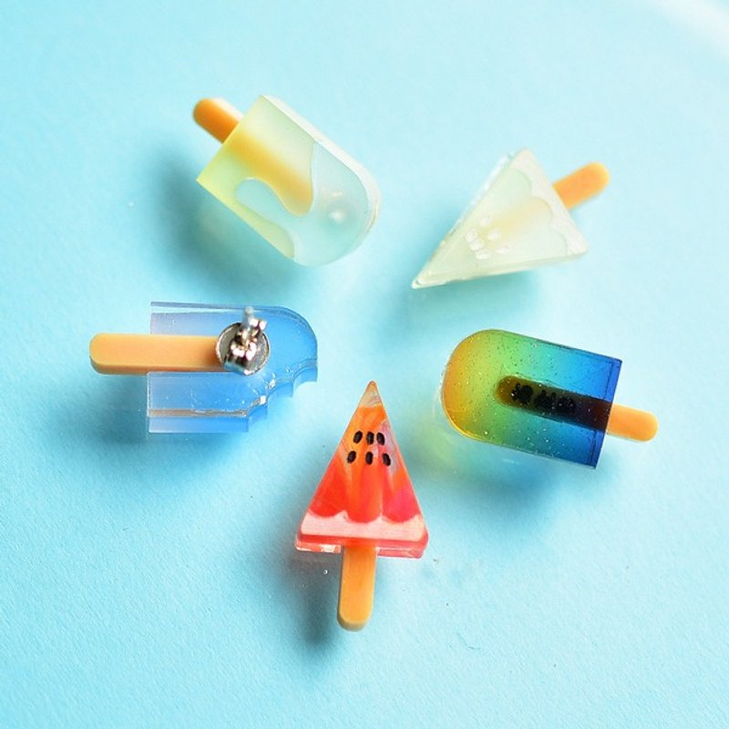 Ice earrings - 耳环/耳夹 - 压克力 