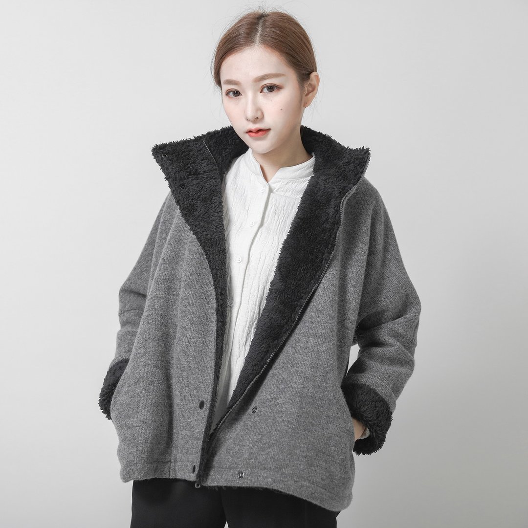 SU:MI said Hunter 猎人绒毛外套_6AF206_灰 - 女装休闲/机能外套 - 棉 灰色