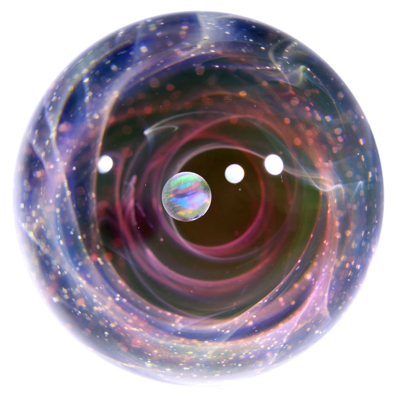 56mm 宇宙玻璃球摆设 no.M276 - 摆饰 - 玻璃 紫色
